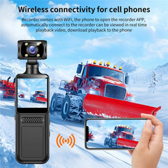 M12 4K Outdoor Sports Camera Night Vision Anti Shake WiFi Pocket Action Cam, No TF Card