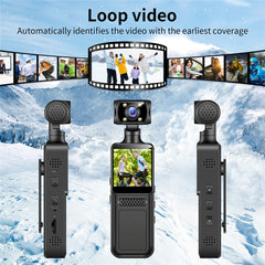 M12 4K Outdoor Sports Camera Night Vision Anti Shake WiFi Pocket Action Cam, No TF Card