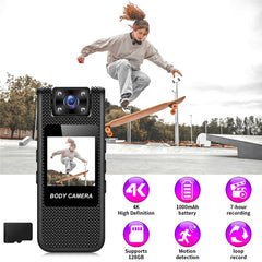 M11-A 4K Outdoor Sports Camera Night Vision Portable WiFi Pocket Action Cam with Rotating Lens, with 32GB Card