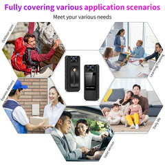 M11-A 4K Outdoor Sports Camera Night Vision Portable WiFi Pocket Action Cam with Rotating Lens, with 32GB Card