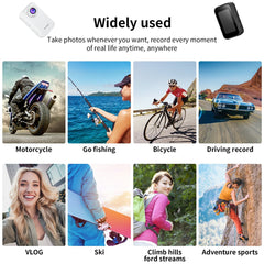 D200 1080P Action Camera Thumb-Sized Sports Cam Portable Pocket Camera for Cycling / Travel / Outdoor Activities