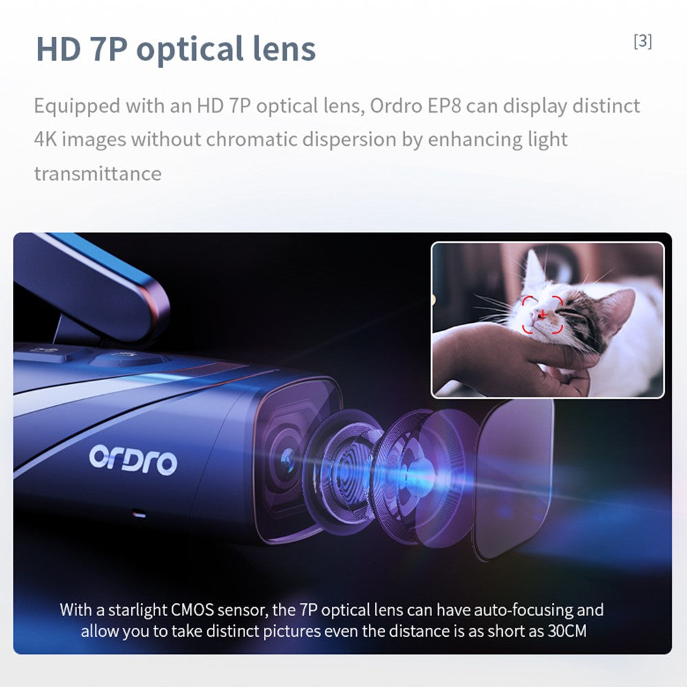 ORDRO EP8 Head Mounted Camera FPV Capture Camcorder Video Camera 4K 60fps Vlogging Camera - TechGearPal
