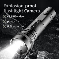 H66B 4K Ultra HD Bike Helmet Camera Waterproof Video Flashlight Camcorder with 120-degree Wide Angle - TechGearPal