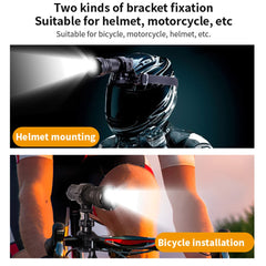 H66B 4K Ultra HD Bike Helmet Camera Waterproof Video Flashlight Camcorder with 120-degree Wide Angle - TechGearPal
