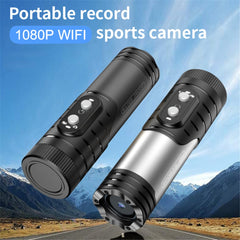 H68A Bike Motorcycle Helmet Camera HD 1080P WiFi Flashlight Camera Waterproof Sports DV Camera - TechGearPal
