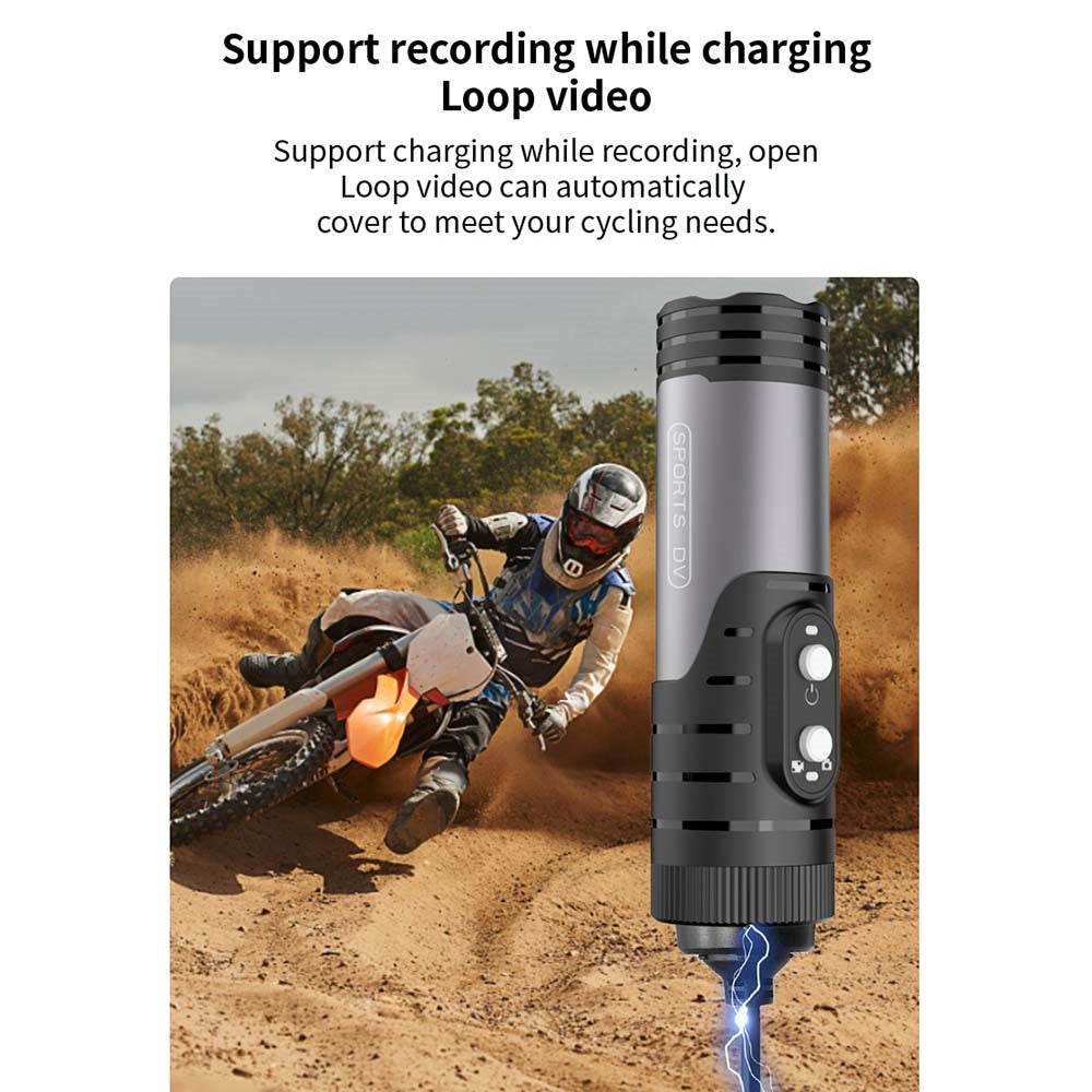 H68A Bike Motorcycle Helmet Camera HD 1080P WiFi Flashlight Camera Waterproof Sports DV Camera - TechGearPal