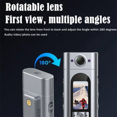 LK2313 Outdoor Sports Cycling WIFI Camera 180 Degree Rotatable Lens IP65 Waterproof HD Action Camera with Back Clip - TechGearPal