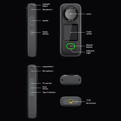 F3 1.4 Inch Touch Screen Portable 4K Action Camera IPX6 Waterproof Mini DV Sports Camera