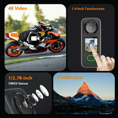 F3 1.4 Inch Touch Screen Portable 4K Action Camera IPX6 Waterproof Mini DV Sports Camera