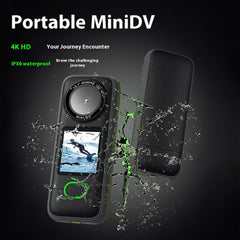 F3 1.4 Inch Touch Screen Portable 4K Action Camera IPX6 Waterproof Mini DV Sports Camera, with 32GB Card