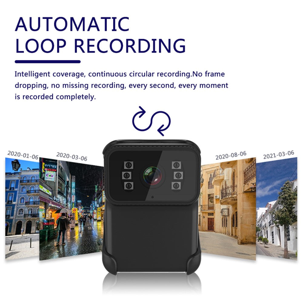 CS02 Portable 1080P Waterproof Full HD WiFi Camera DV Action Camera Law Enforcement Night Vision Video Recorder - TechGearPal