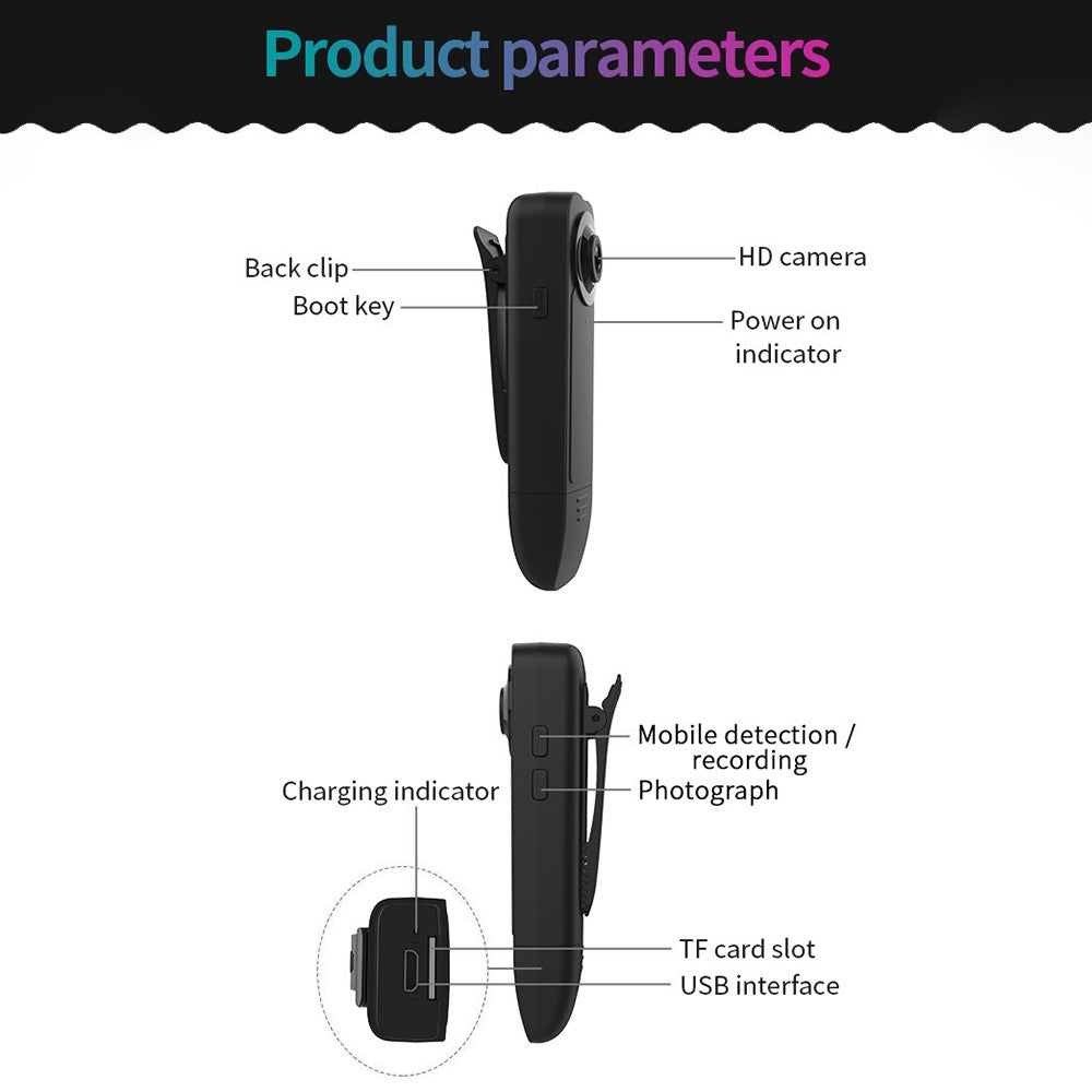 A18 Portable 1080P Mini Camera Webcam Camcorder Night Vision Sports Camera Video Recorder - TechGearPal