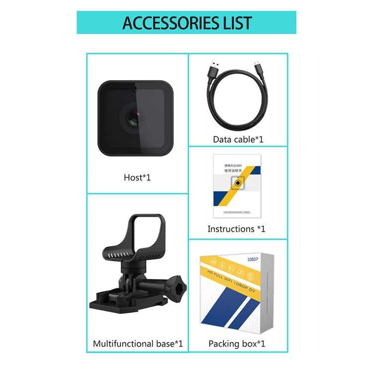 CS03HD 1080P Action Camera WiFi Sports Camera Outdoor Waterproof Camera Home Security Wireless Camera Support Motion Detection - TechGearPal
