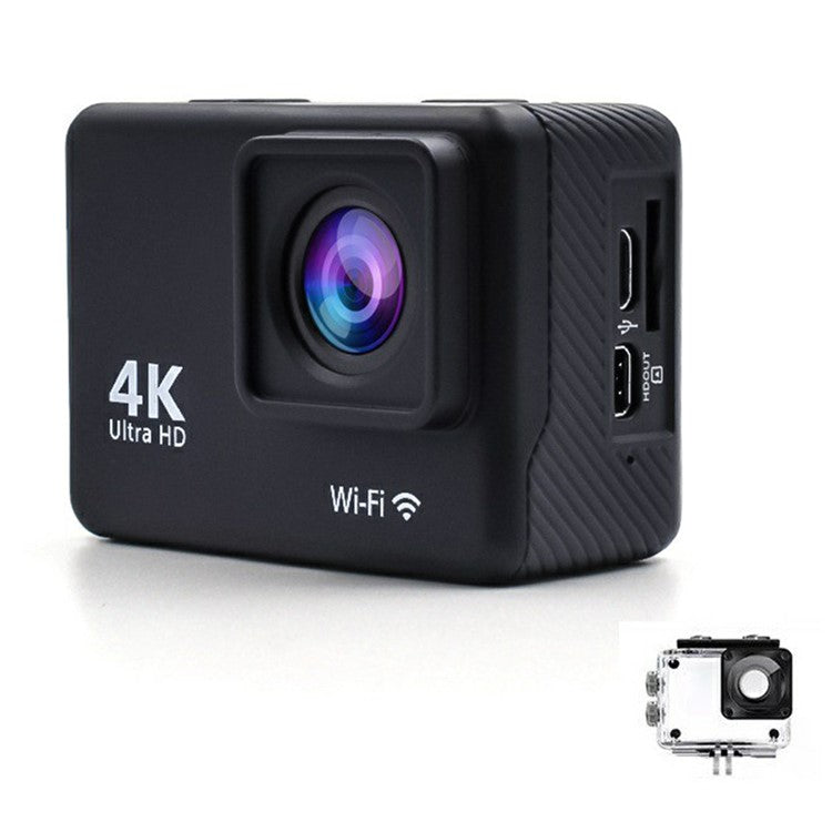 F300AB-R 2 Inch 4K WiFi Action Camera with HD Touch Screen 30m Underwater Camera with Waterproof Case - TechGearPal