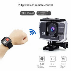 F300AB-R 2 Inch 4K WiFi Action Camera with HD Touch Screen 30m Underwater Camera with Waterproof Case - TechGearPal