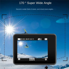 F300AB-R 2 Inch 4K WiFi Action Camera with HD Touch Screen 30m Underwater Camera with Waterproof Case - TechGearPal