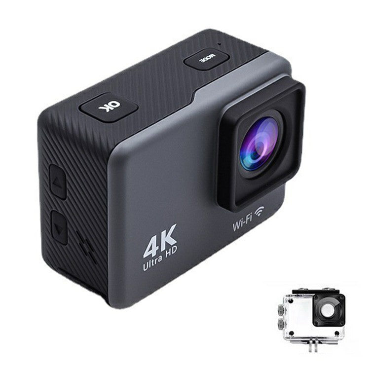F300AB-R 2 Inch 4K WiFi Action Camera with HD Touch Screen 30m Underwater Camera with Waterproof Case - TechGearPal