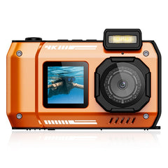 D50 Waterproof Action Camera Outdoor Sports Dual Screen Camera with 32G TF Card + Card Reader - TechGearPal