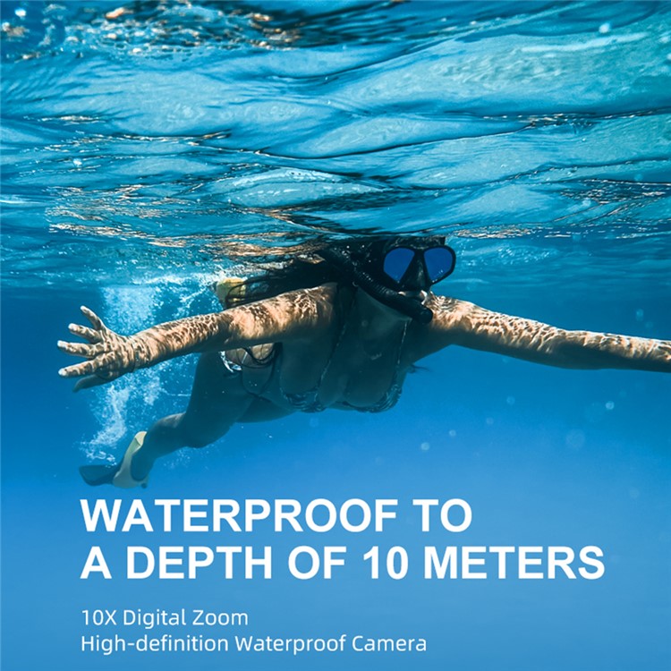 D50 Waterproof Action Camera Outdoor Sports Dual Screen Camera with 32G TF Card + Card Reader - TechGearPal
