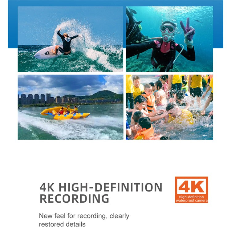 D50 Waterproof Action Camera Outdoor Sports Dual Screen Camera with 32G TF Card + Card Reader - TechGearPal
