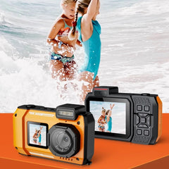 D50 Waterproof Action Camera Portable Outdoor Sports Dual Screen Camera with 32G TF Card - TechGearPal