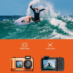 D50 Waterproof Action Camera Portable Outdoor Sports Dual Screen Camera with 32G TF Card - TechGearPal