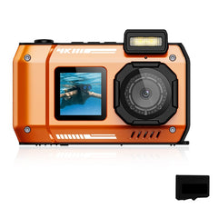 D50 Waterproof Action Camera Portable Outdoor Sports Dual Screen Camera with 32G TF Card - TechGearPal