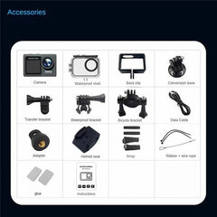 F502AA-G 2 Inch Wide Angle 1080P HD WiFi Action Camera with 30m Waterproof Case - TechGearPal