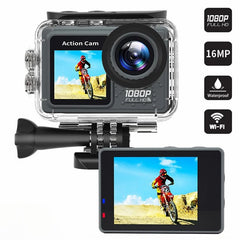 F502AA-G 2 Inch Wide Angle 1080P HD WiFi Action Camera with 30m Waterproof Case - TechGearPal
