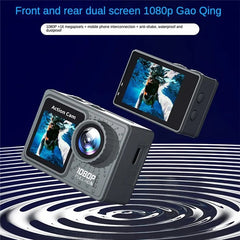 F502AA-G 2 Inch Wide Angle 1080P HD WiFi Action Camera with 30m Waterproof Case - TechGearPal