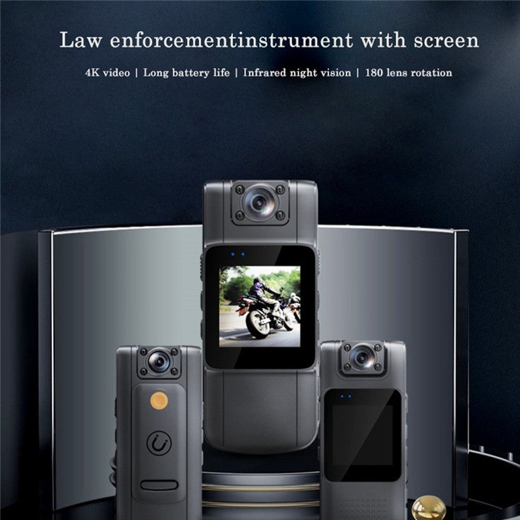 L11 HD Night Vision Motorcycle Sport Camera Law Enforcement Video Recorder with Back Clip - TechGearPal