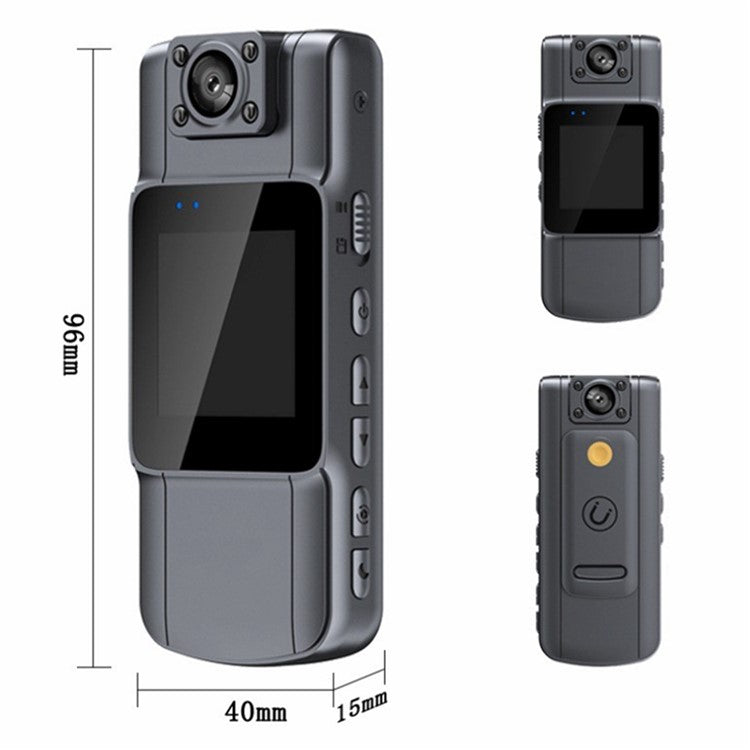 L11 HD Night Vision Motorcycle Sport Camera Law Enforcement Video Recorder with Back Clip - TechGearPal
