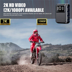 L9 Night Vision Body Camera for Motorcycle Riding 2.0-inch Screen 2K HD WiFi Camcorder - TechGearPal