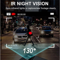 L9 Night Vision Body Camera for Motorcycle Riding 2.0-inch Screen 2K HD WiFi Camcorder - TechGearPal