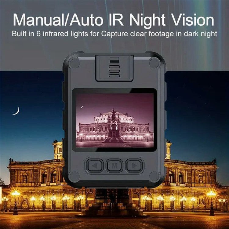 L9 Night Vision Body Camera for Motorcycle Riding 2.0-inch Screen 2K HD WiFi Camcorder - TechGearPal