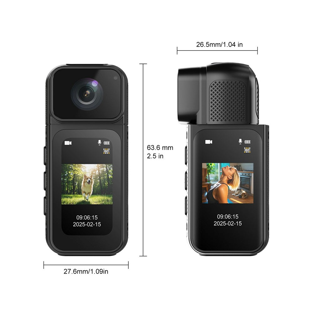 S80 Thumb Camera 2.7K Ultra HD 180 Degree Rotatable Lens 1.47 Inch IPS Screen WiFi Action Camera with 32G Memory Card - TechGearPal