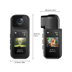 S80 Thumb Camera 2.7K Ultra HD 180 Degree Rotatable Lens 1.47 Inch IPS Screen WiFi Action Camera with 32G Memory Card - TechGearPal