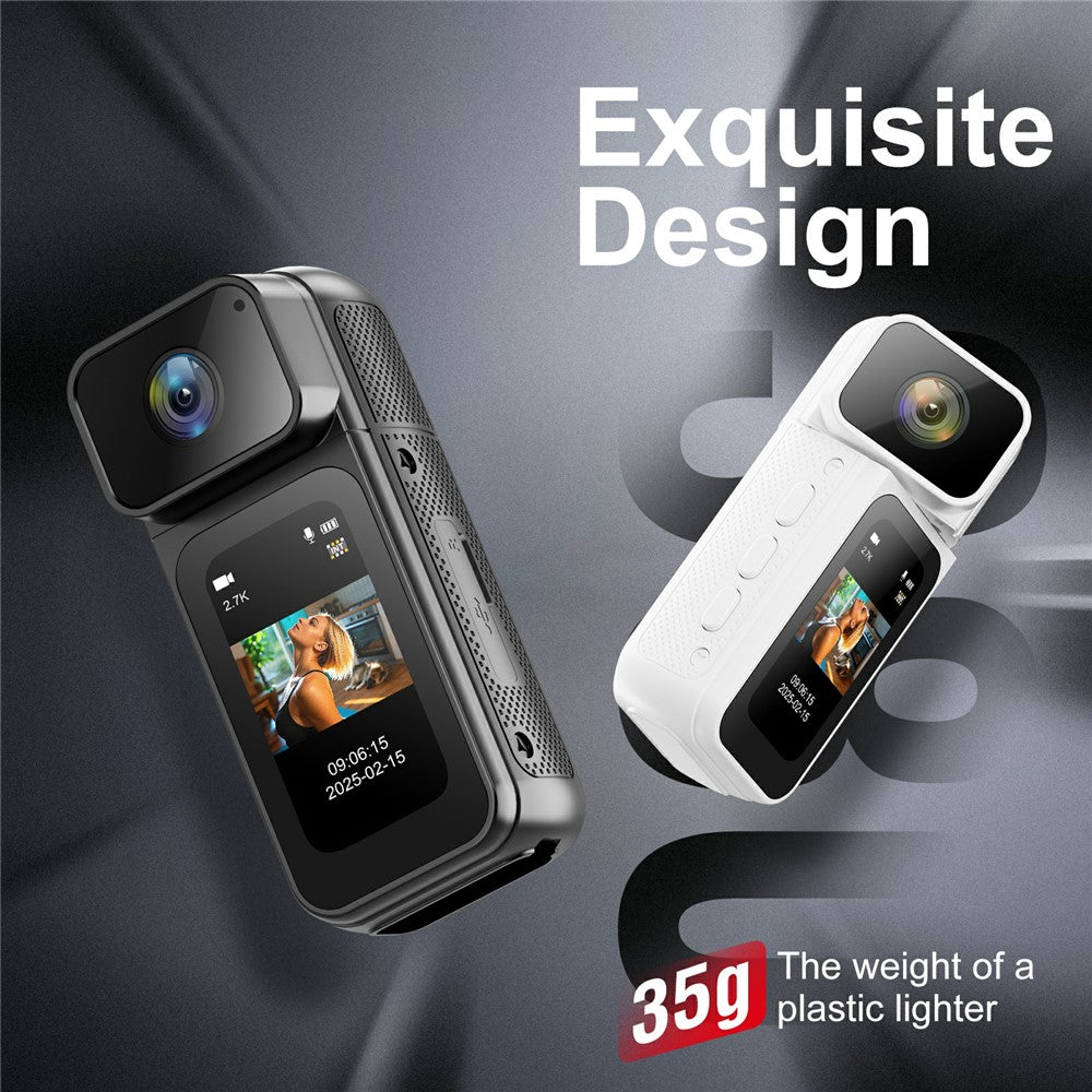 S80 Thumb Camera 2.7K Ultra HD 180 Degree Rotatable Lens 1.47 Inch IPS Screen WiFi Action Camera with 32G Memory Card - TechGearPal
