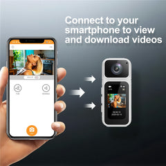S80 Thumb Camera 2.7K Ultra HD 180 Degree Rotatable Lens 1.47 Inch IPS Screen WiFi Action Camera with 32G Memory Card - TechGearPal