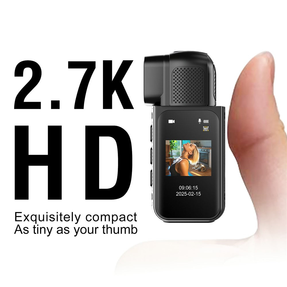 S80 Thumb Camera 2.7K Ultra HD 180 Degree Rotatable Lens 1.47 Inch IPS Screen WiFi Action Camera with 32G Memory Card - TechGearPal