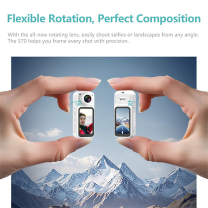 S70 Thumb Camera Rotation Lens WiFi DV Camera 2.7K HD First Person View Sports Cycling Camera with 32G Memory Card - TechGearPal