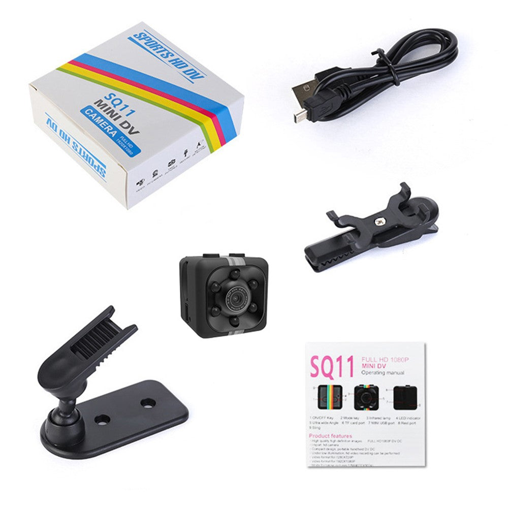 SQ11 1080P Full HD Mini Sports DV Camera Night Vision Motion Detection Loop Recording - TechGearPal