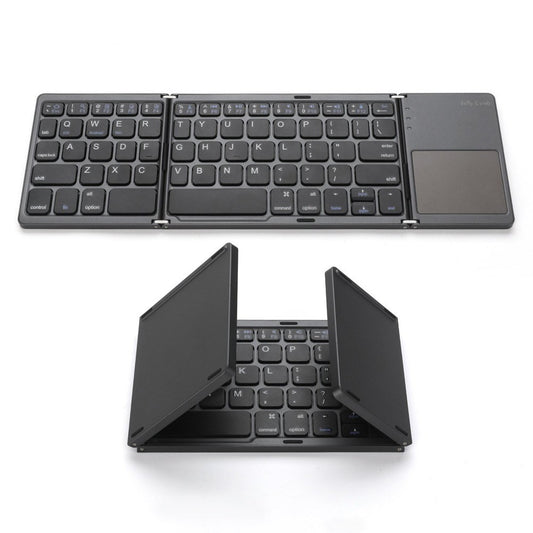 Wireless Bluetooth-Compatible Keyboard Mini Tri-Fold Keyboard with Touchpad for Tablet Phone Computer - TechGearPal
