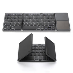 Wireless Bluetooth-Compatible Keyboard Mini Tri-Fold Keyboard with Touchpad for Tablet Phone Computer - TechGearPal