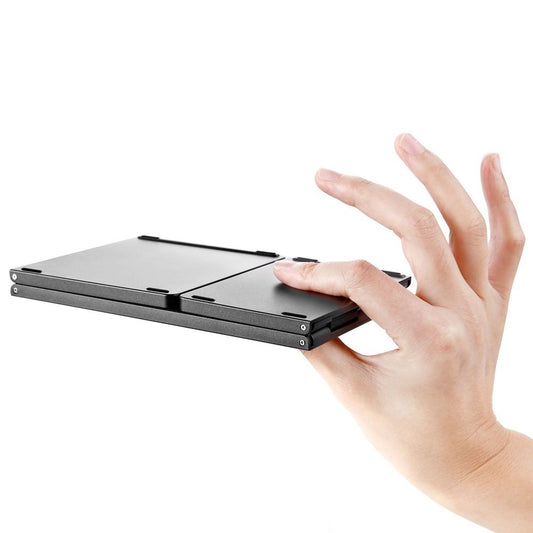 Wireless Bluetooth-Compatible Keyboard Mini Tri-Fold Keyboard with Touchpad for Tablet Phone Computer - TechGearPal