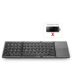 Wireless Bluetooth-Compatible Keyboard Mini Tri-Fold Keyboard with Touchpad for Tablet Phone Computer - TechGearPal