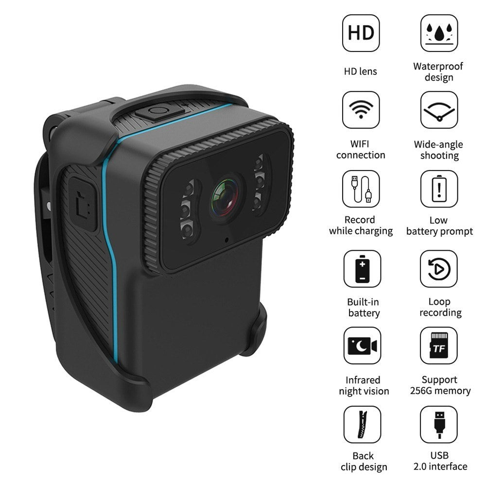 Video Action Camera 1080P WiFi Waterproof Camera Night Vision Vlogging Camera Recorder with Wide Angle Lens - TechGearPal